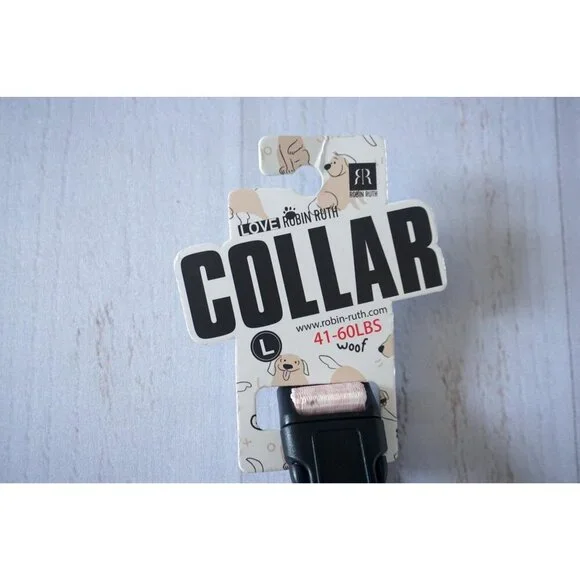 Robin Ruth NY Dog Collar Pink - Size L, NWT - Picture 3 of 6